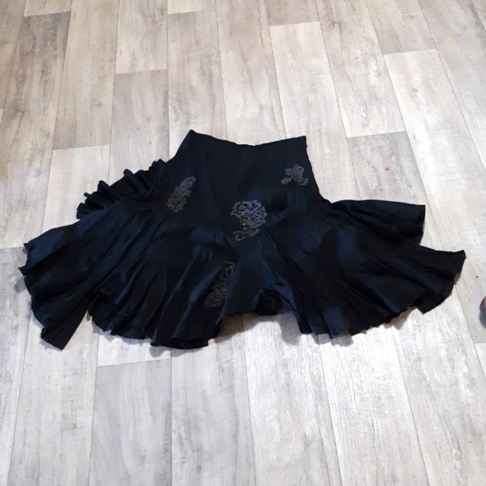 Womens Black Skirt PROMOD sz Small Goth Dinner date fancy